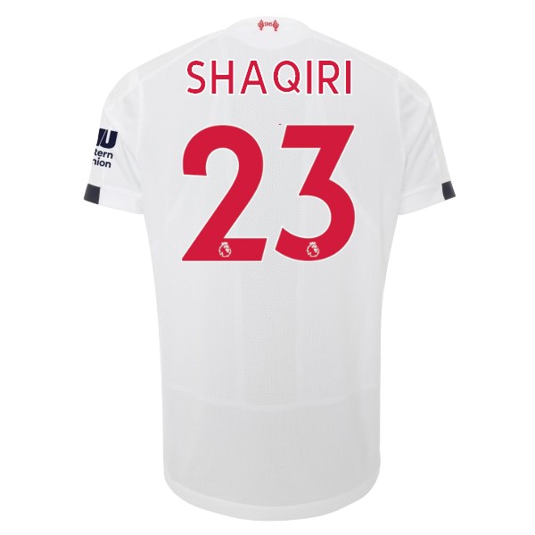 Camiseta Liverpool NO.23 Shaqiri Replica Segunda Ropa 2019/20 Blanco